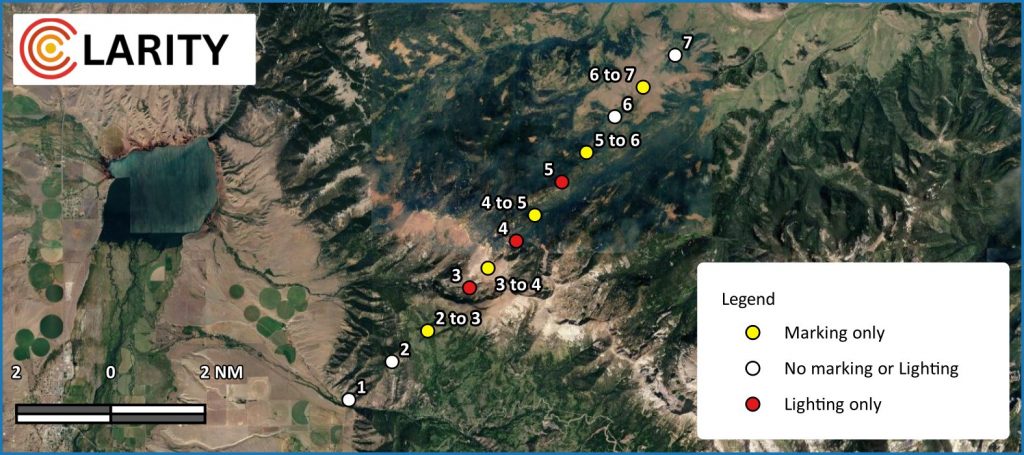 Clarity marking and lighting analysis map